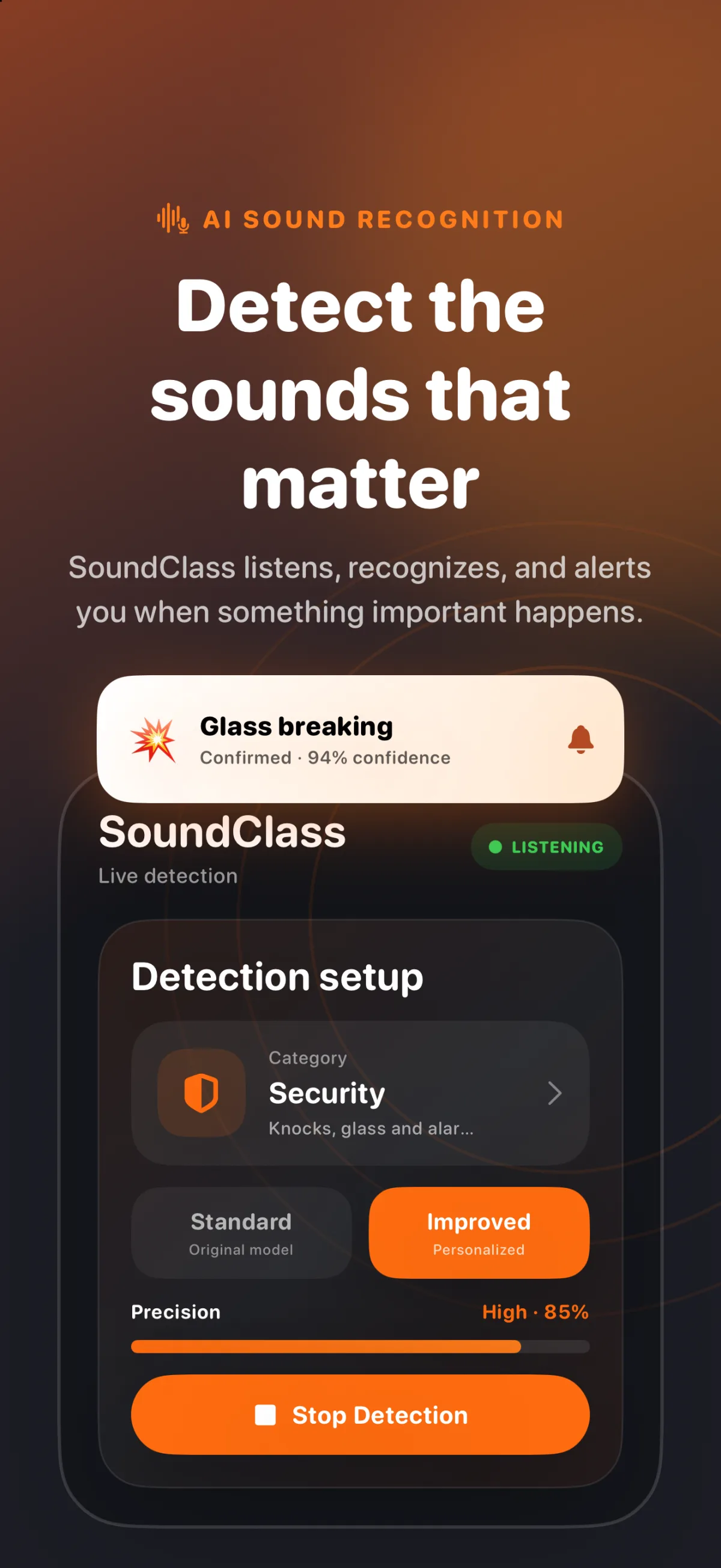 SoundClass AI sound detection