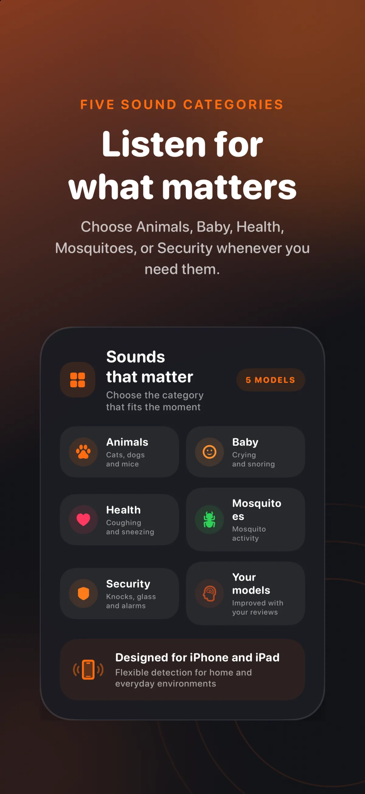 SoundClass recognition settings
